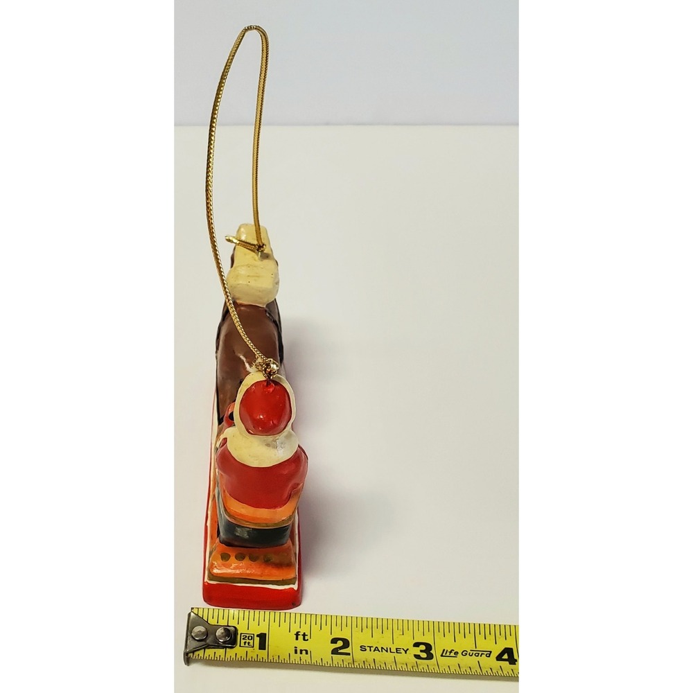 VTG House of Hatten HOH Christmas Ornament Resin 1994 Santa Sleigh Toys w/Hanger - Picture 8 of 10